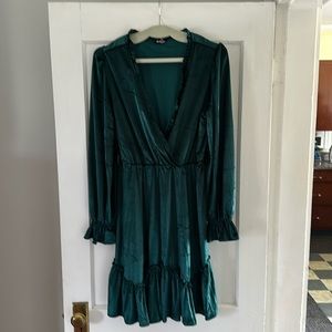 Gorgeous Green Velvet  New Dress